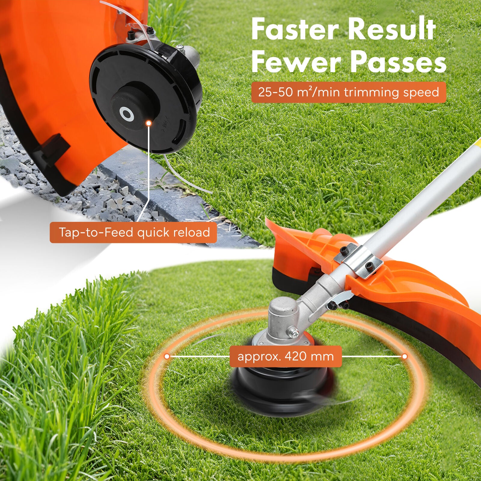 Dynamic Power 26cc Petrol Whipper Snipper Brush Cutter + 4 Blade
